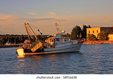 boat at the sunset