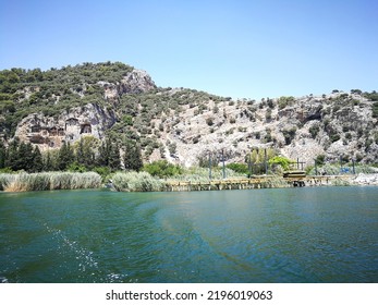 Boat Tour On The River And Moutain View