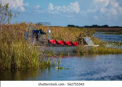 Boat Tour Through The Marsh In The Everglades National Park, Florida, USA