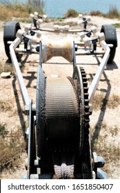 Boat Trailer And Winch Close Up