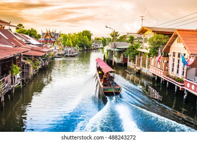 Boat For Travel In Canall,Bangkok Thailand