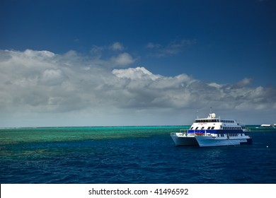 Boat trip on Great Barrier Reef Australia