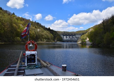 A boat trip - Vltava river, Czech Republic, Slapy Dam, Stechovice, sailing, steam boat, ship, cruise, countryside  - Powered by Shutterstock