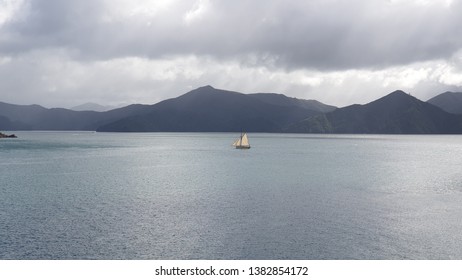 Boat In The Water Near Picton NZ