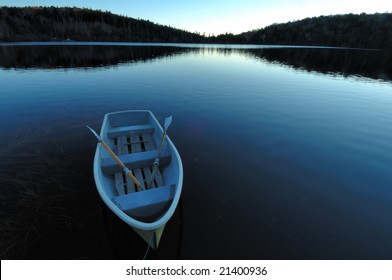 The boat which floats in the shore of the daybreak - Powered by Shutterstock