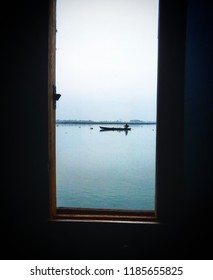 a boat from a boat window