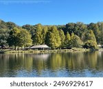 Boathouse at the lake in Georgia.