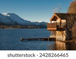 Boathouse, pooley bridge, ullswater, lake district world heritage site, cumbria, england, united kingdom, europe