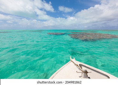 Boating In Aitutaki Lagoon, Cook Islands