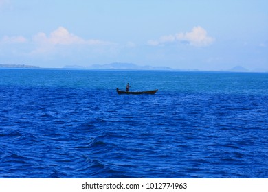 Boating in sea
