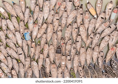 Boats Of Buriganga River In Dhaka, Bangladesh