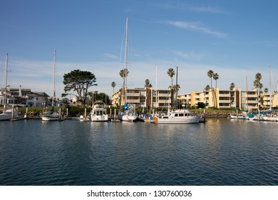 Boats At Channel Islands Marina In Oxnard California