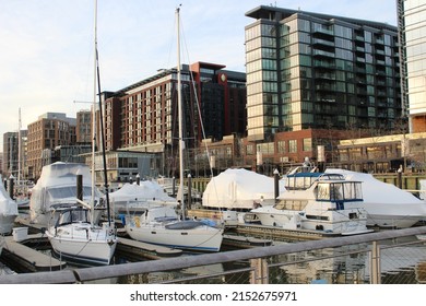 Boats Docked At The Wharf Waterfront DC Skyline