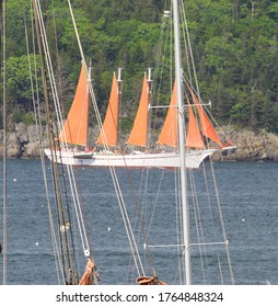 Boats In Frenchman Bay Near Bar Harbor