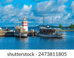 Boats mooring in Finnish town Lahti.