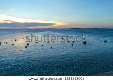 Boats in the Ocean. in Salvador Bahia