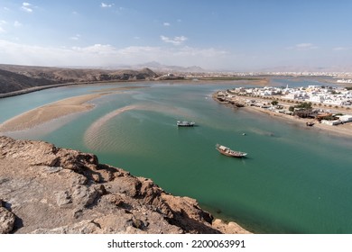 Boats On Khor Albatha Lagoon Seen Stock Photo 2200063991 