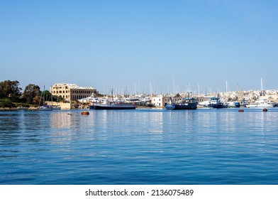 Boats On Marsamxett Harbour, Malta