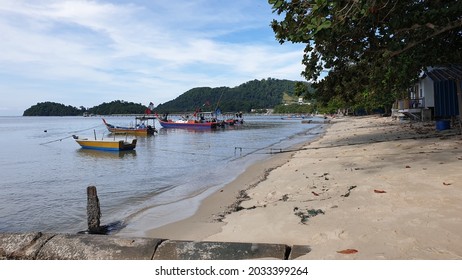 Boats On A Penang Beach View