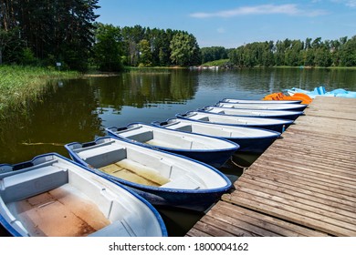 Boats on the summer river