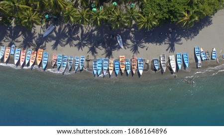 Boats in Palmar de Ocoa, Salinas, The Dominican Republic