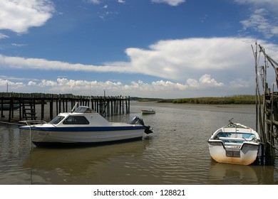 Boats In Sado Estuary