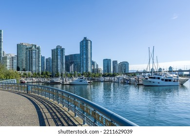 Boats In Vancouver Harbour, British Columbia, Canada