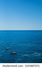 Boats In The Waters Of The Ligurian Sea.