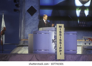 Bob Dole Gives His Acceptance Speech As The Republican Party's Nominee For President Of The United States At The 1996 Republican National Convention In San Diego, California