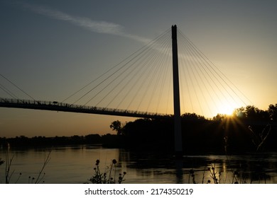 Bob Kerrey Pedestrian Bridge At Sunrise