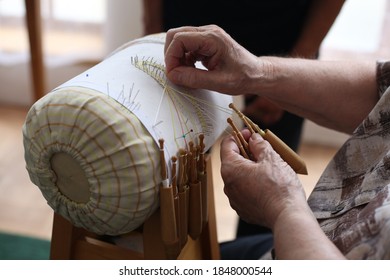 Bobbin Lace Old Art With Grandmother