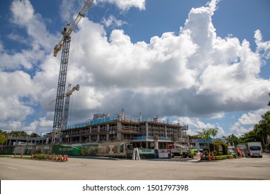 BOCA RATON, FL USA - Construction for The Alina continues on SE Mizner Blvd as seen on September 10, 2019