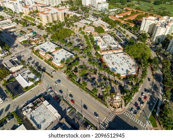 Boca Raton, FL, USA - December 15, 2021: Aerial Photo  Royal Palm Place Boca Raton FL