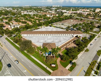 Boca Raton, FL, USA - December 15, 2021: Boca Raton Public Library Building