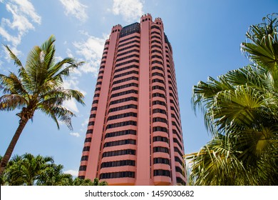BOCA RATON, FL USA - High rise tower at the beautiful Boca Raton Resort & Club as seen on July 16, 2019.