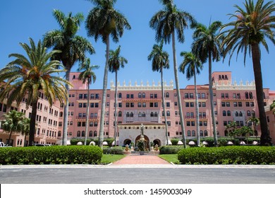 BOCA RATON, FL USA - Main entrance to the beautiful Boca Raton Resort & Club as seen on July 16, 2019.