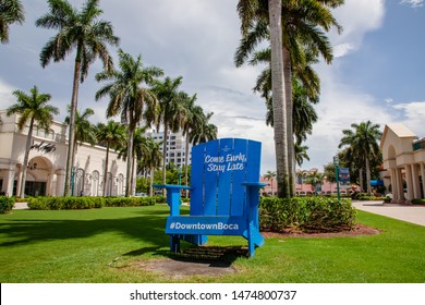 BOCA RATON, FL USA- Mizner Park as seen on August 7, 2019. 