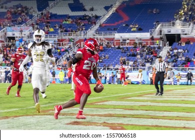 Boca Raton, Florida/USA - November 09, 2019: Florida Atlantic Owls Vs Panthers FIU University Football Game 5. NCAA College Football Conference 2019. The Shula Bowl Trophy. FAU Football Stadium, FL