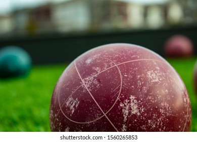 Bocce Ball On A Turf Court