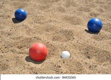 Bocce Balls On A Beach