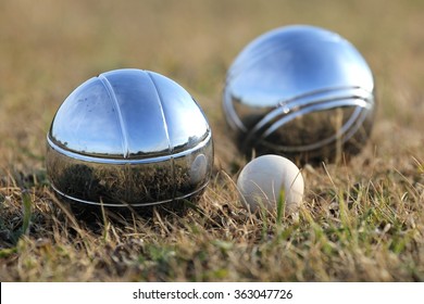 Bocce Balls On Grass