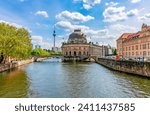 Bode museum on Museum island and Spree river, Berlin, Germany