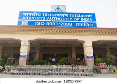 Bodh Gaya, India -January 7, 2019:Airports Authority Of India, Gaya Airport At India