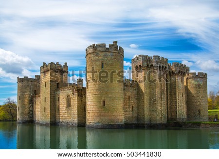 Bodiam Castle 14th-century moated fortification. England, UK