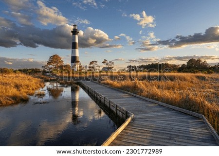 The Bodie Island Light Station in the Outer Banks of North Carolina, USA Stock photo © 