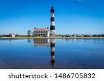 Bodie Island Lighthouse, South Nags Head, North Carolina. Part of the Cape Hatteras National Seashore. Owned by the National Park Service. Public property.