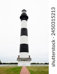 Bodie Lighthouse against a white sky