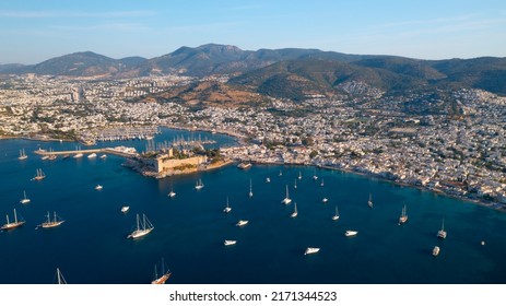 Bodrum is a city on the Bodrum Peninsula, stretching from Turkey's southwest coast into the Aegean Sea.	 - Shutterstock ID 2171344523