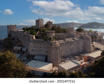 Bodrum with knight's castle and marina in Turkey
