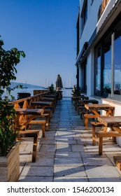 Bodrum, Turkey - September, 2019: Bodrum Cafe And Bars. Bodrum Streets And Bazaar.